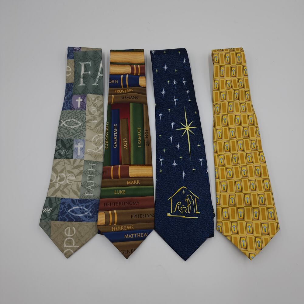 Mixed Lot of 100% Silk Religious Neck Ties